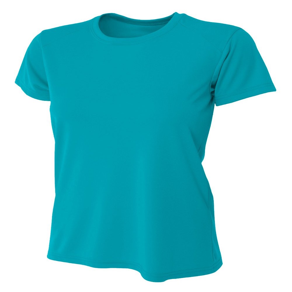 A4 Womens Cooling Performance Crew, XL, Teal
