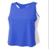 A4 Womens Pacer Singlet with Racerback, Small, Royal/White view 1