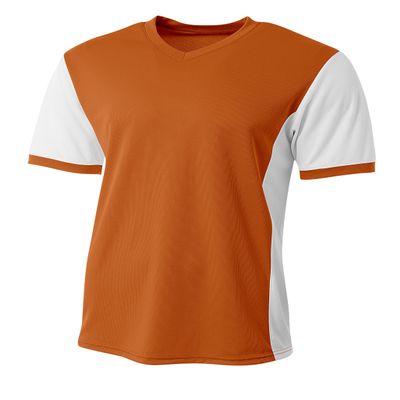 A4 Premier Soccer Jersey, Orange/White, Medium