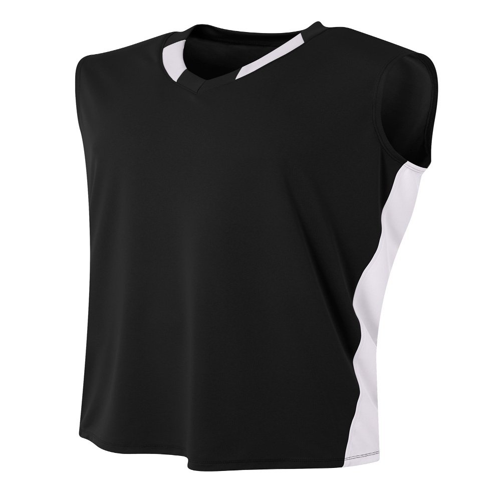 A4 Mens Backcourt Jersey, Large, Black/White