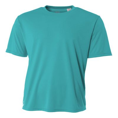 A4 Men's Cooling Performance Crew Short Sleeve T-Shirt, Teal, Small