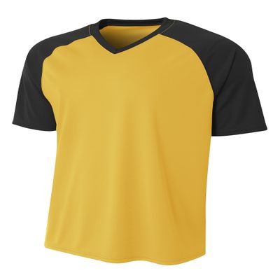 A4 Boys Strike Raglan Tee,GOLD/BLACK,M