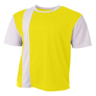 A4 Mens Legend Soccer Jersey, XL, Safety Yellow White