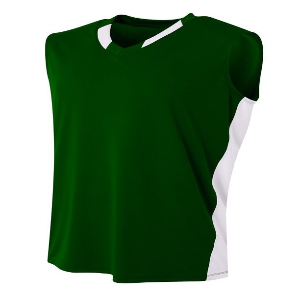 A4 Mens Backcourt Jersey, Large, Forest/White