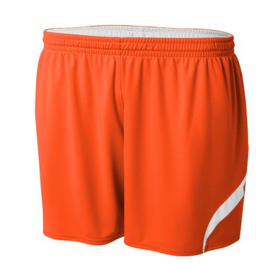 A4 Mens Double Double Short, 2XL, Orange/White