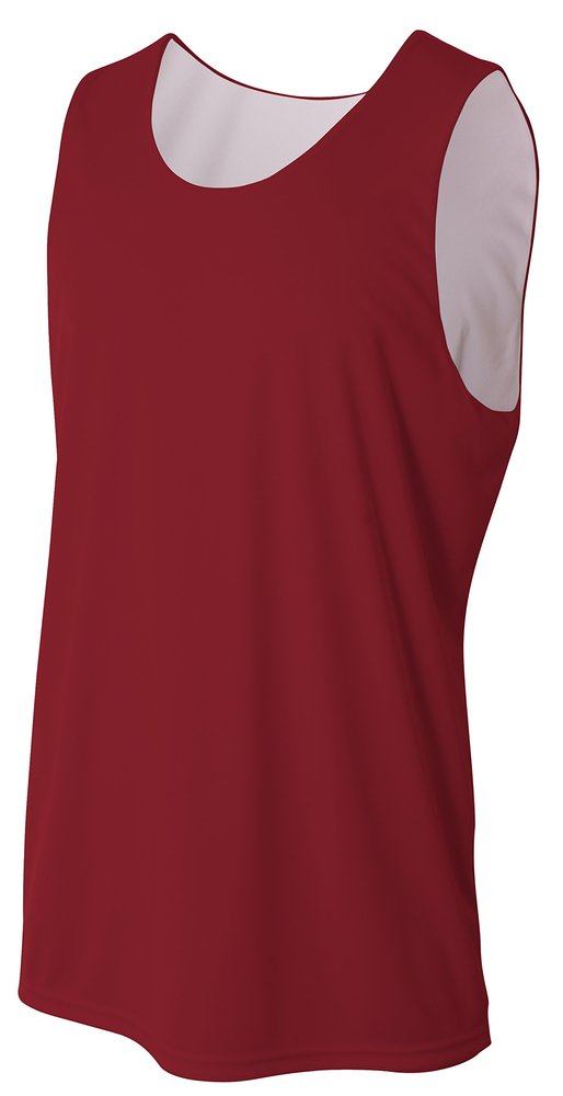 A4 Men's Reversible Jump Jersey Cardinal/White