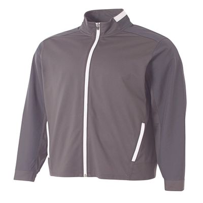 A4 Mens League Full Zip Jacket, XS, Graphite/White