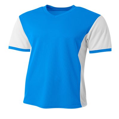 A4 Mens Premier Soccer Jersey, 2XL, Electric Blue White