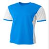 A4 Mens Premier Soccer Jersey, 2XL, Electric Blue White view 1
