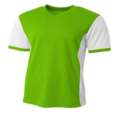 A4 Mens Premier Soccer Jersey, Small, Lime White