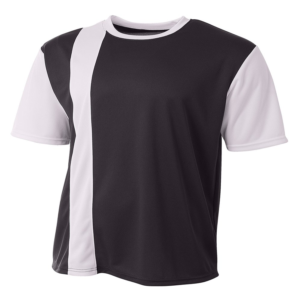 A4 Mens Legend Soccer Jersey, 2XL, Black/White