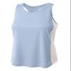 A4 Womens Pacer Singlet with Racerback, XL, Lt Blue/White view 1
