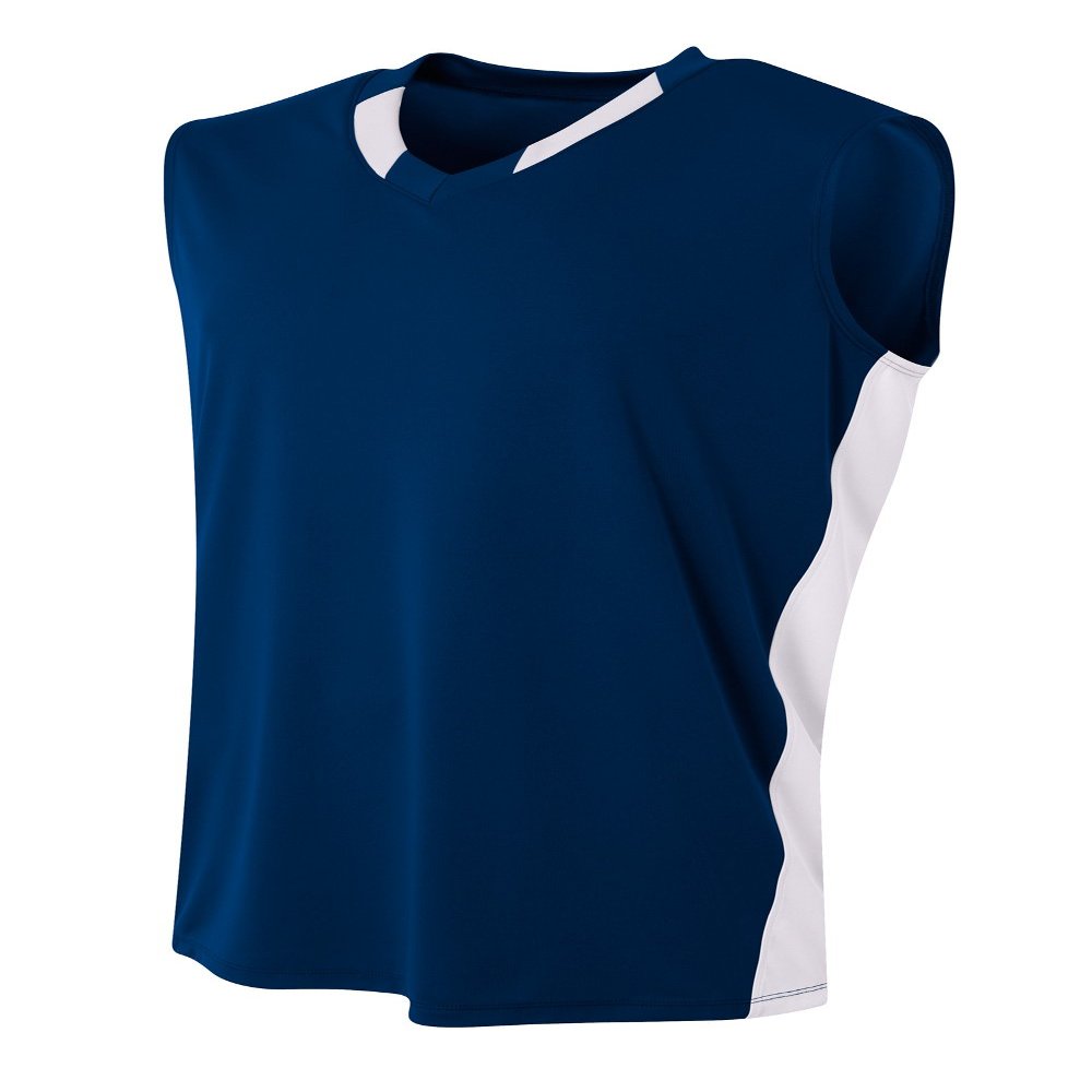 A4 Mens Backcourt Jersey, Large, Navy/White