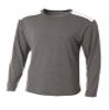 A4 Mens Tourney Heather Long Sleeve Color Block Shirt 3XL, Heather/White view 1