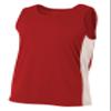 A4 Mens Pacer Singlet, XL, Scarlet/White view 1