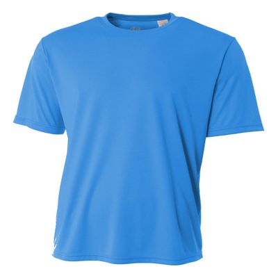 A4 Men's Cooling Performance Crew Short Sleeve T-Shirt, Large, Electric Blue