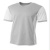 A4 Mens Premier Soccer Jersey, XL, Silver/White view 1