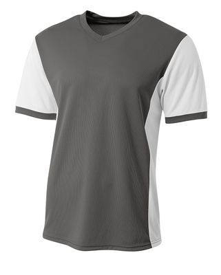 A4 Mens Premier Soccer Jersey, XL, Graphite/White