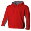 A4 Mens Full Zip Color Block Fleece Hoodie, Small, Scarlet/Graphite view 2