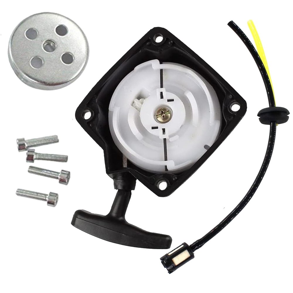 HQparts Recoil Pull Starter Assembly for Jiffy 4057-S STX Pro II Model 34 Model 30XT SD60i Model 60 Jiffy Feldmann Ice Fishing Auger Drill 4057-S 4057