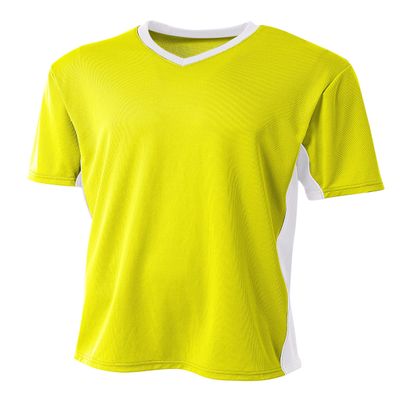 A4 Mens Liga Soccer Jersey, 2XL, Safety Yellow White