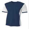 A4 Mens Premier Soccer Jersey, 3XL, Navy/White