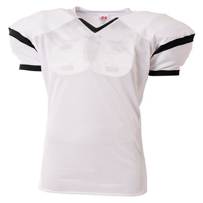 A4 Rollout Football Jersey, LargeXL, White/Black
