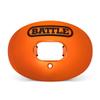 Battle Sports Chrome Oxygen Football Mouthguard - with a Convertible Strap, Superior Airflow & Better Performance, Maximum Protection & Breathability Football Mouthpiece, Works with Braces - Orange view 1