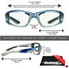 Bikershades Chrome Frame Anti Glare Mirrored Motorcycle Sunglasses with Rhinestones Foam Padded for Women (Blue Smoke + Blue Clear + Blue Yellow) view 2