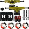 Core Skateboard Package 5.0" Trucks 52mm with White Wheels + Components (Gold Hanger/Black Base) view 1