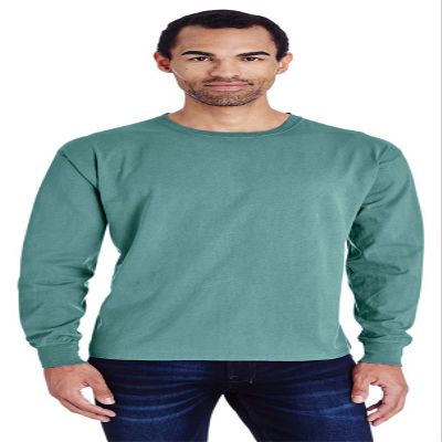 5.5 oz 100% Ringspun Cotton Garment-Dyed Long-Sleeve T-Shirt XL CYPRESS GREEN