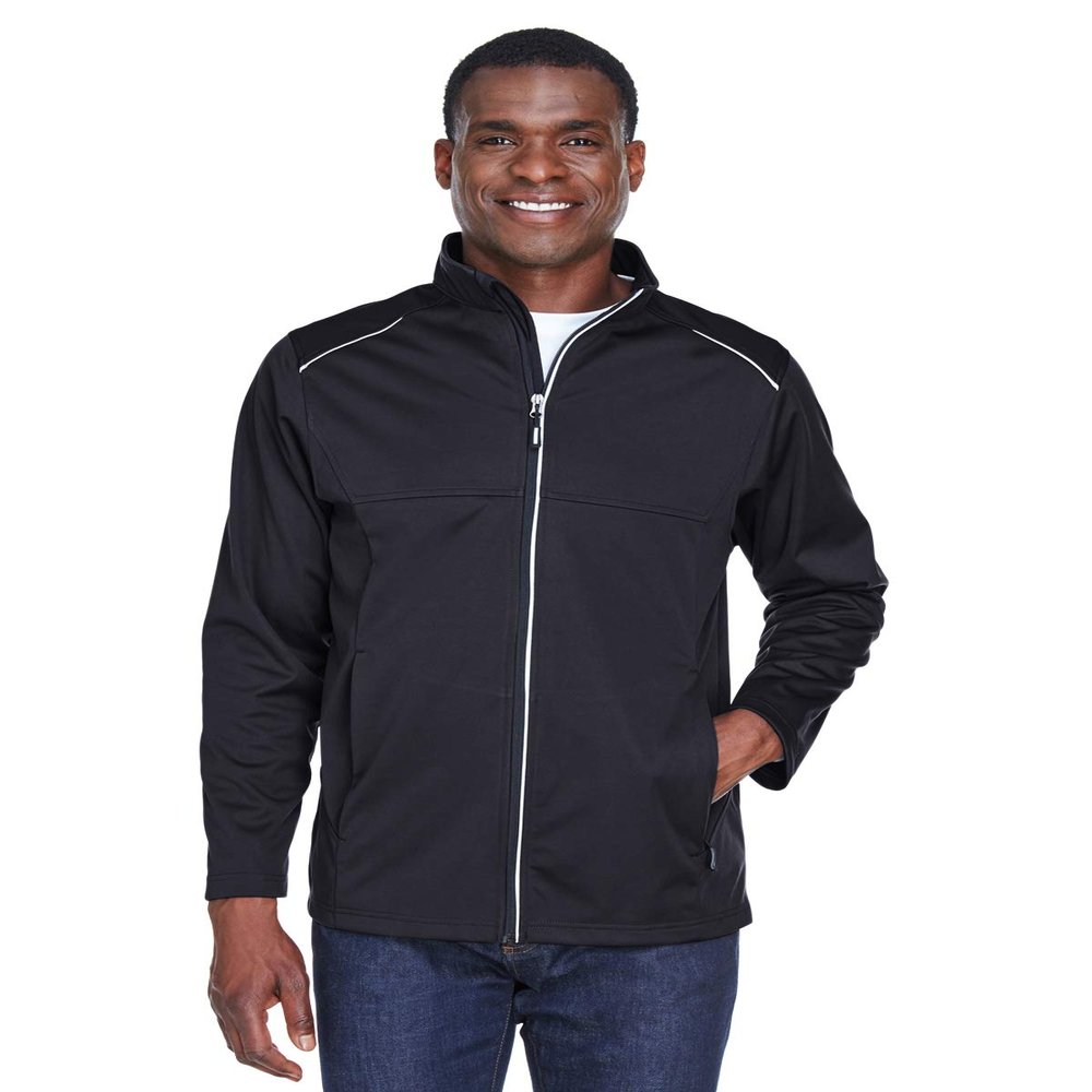 Ash City - Core 365 Men's Techno Lite Three-Layer Knit Tech-Shell 2XL BLACK