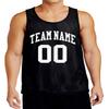Custom Reversible Basketball Jersey - Front and Back (Adult Large, Black) view 2