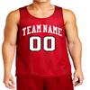 Custom Reversible Basketball Jersey - Front and Back (Adult Medium, Red) view 2