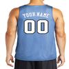 Custom Reversible Basketball Jersey - Front and Back (Adult Medium, Carolina Blue) view 2