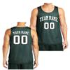 Custom Reversible Basketball Jersey - Front and Back (Adult XX-Large, Dark Green) view 1