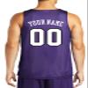 Custom Reversible Basketball Jersey - Front and Back (Adult XX-Large, Purple) view 2