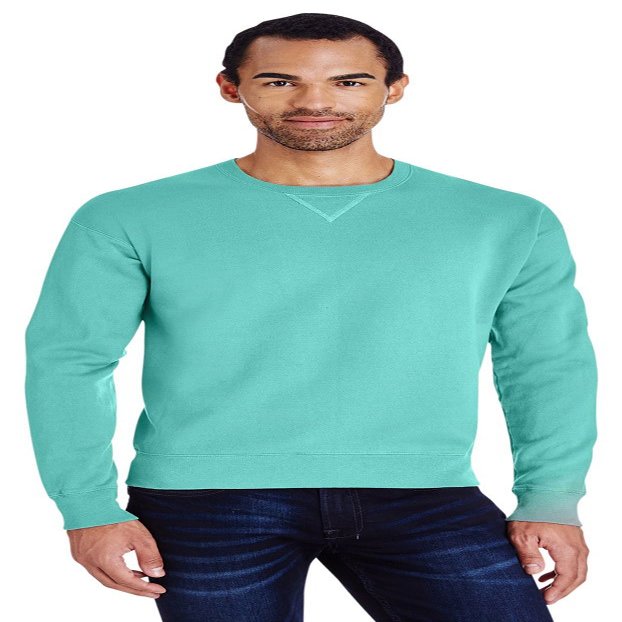 ComfortWash by Hanes Unisex 7.2 oz., 80/20 Crew Sweatshirt XL MINT