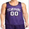 Custom Reversible Basketball Jersey - Front and Back (Adult Large, Purple) view 1