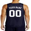 Custom Reversible Basketball Jersey - Front and Back (Adult XX-Large, Navy) view 2