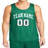 Custom Reversible Basketball Jersey - Front and Back (Adult Small, Kelly Green) view 1