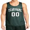 Custom Reversible Basketball Jersey - Front and Back (Adult Large, Dark Green) view 2