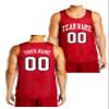 Custom Reversible Basketball Jersey - Front and Back (Adult XXX-Large, Red) view 1
