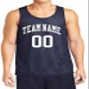 Custom Reversible Basketball Jersey - Front and Back (Adult Small, Navy) view 1