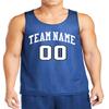 Custom Reversible Basketball Jersey - Front and Back (Adult XX-Large, Royal Blue) view 2