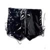 Sexy Men Lingerie Wild Male PVC Boxer Male Latex Shorts Faux Leather Brief Zipper Lace Up Costume (M) Black view 4