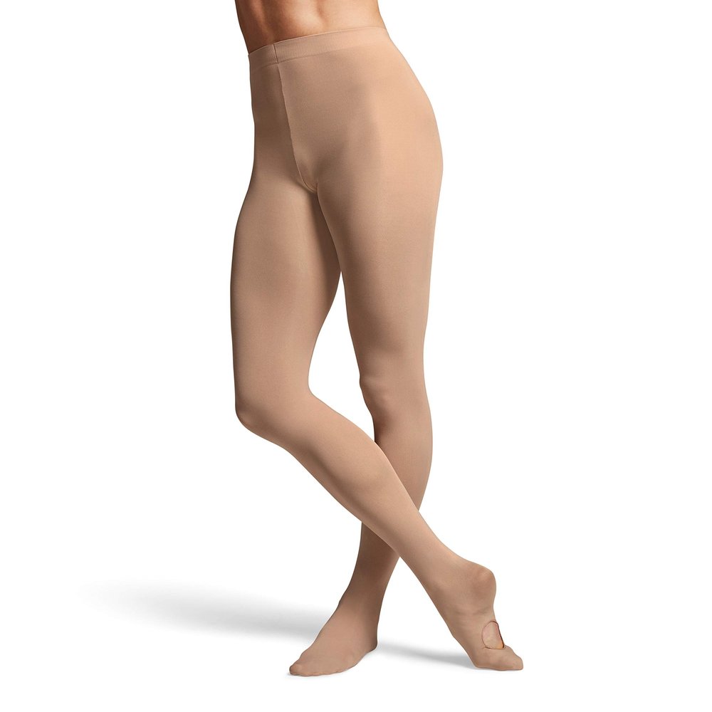 Bloch Dance Girls Contour Soft Adaptatoe Tights, Bloch Tan, Child-Small
