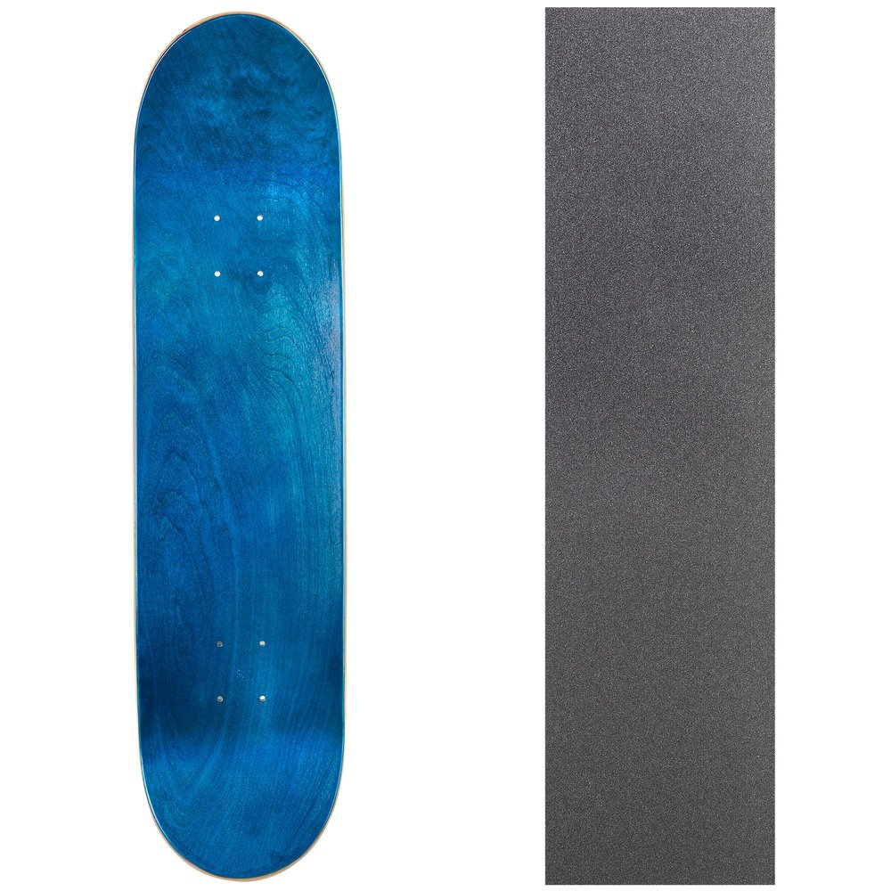 Cal 7 Blank Skateboard Deck with Grip Tape | 7.75, 8.0 and 8.25 Inch | Maple Board for Skating (8.25 inch, Blue)