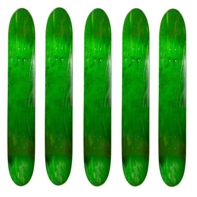 Cal 7 Blank Maple Skateboard Decks (Bundle of 5) (8 Inch, Green)
