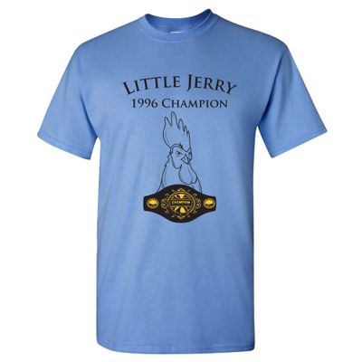 UGP Campus Apparel Little Jerry - Funny Chicken Rooster Champion TV Show T Shirt - 2X-Large - Carolina Blue